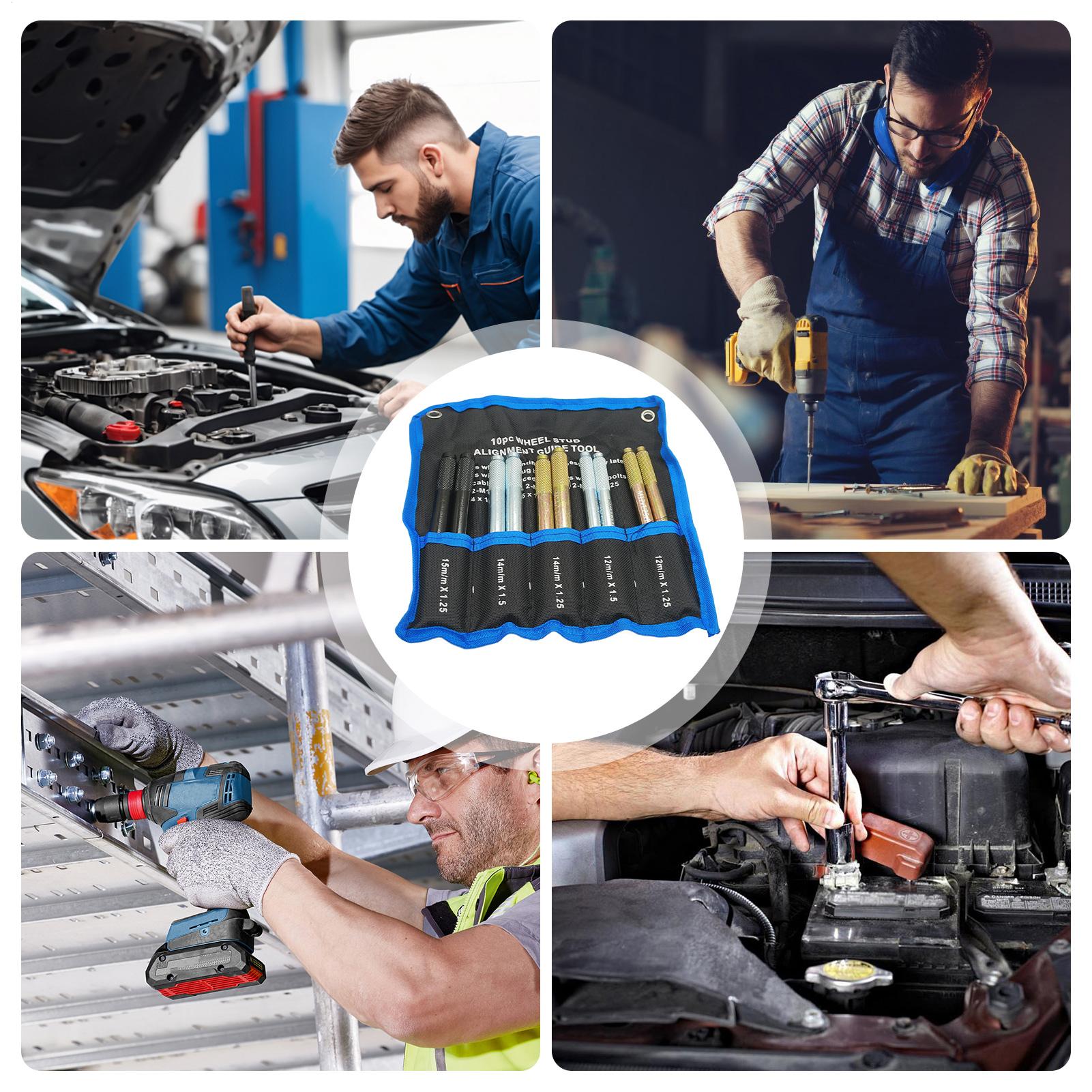 Tools For Garage Workshop - Zestaw 10 uniwersalnych, nierdzewnych, antypoślizgowych, precyzyjnych