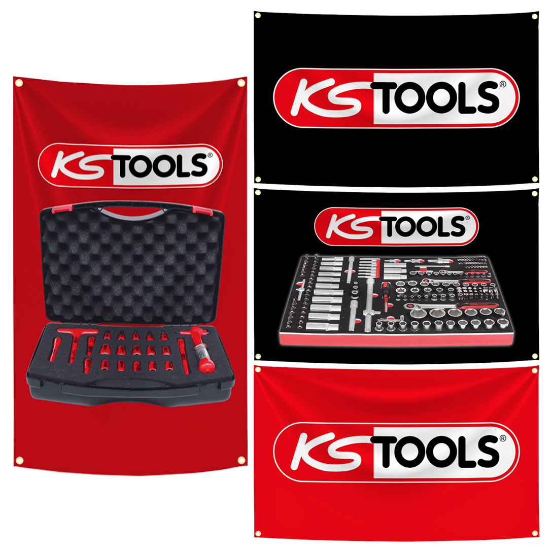 Ks Tools Workshop - Gobelin z flagą marki KS TOOLS,