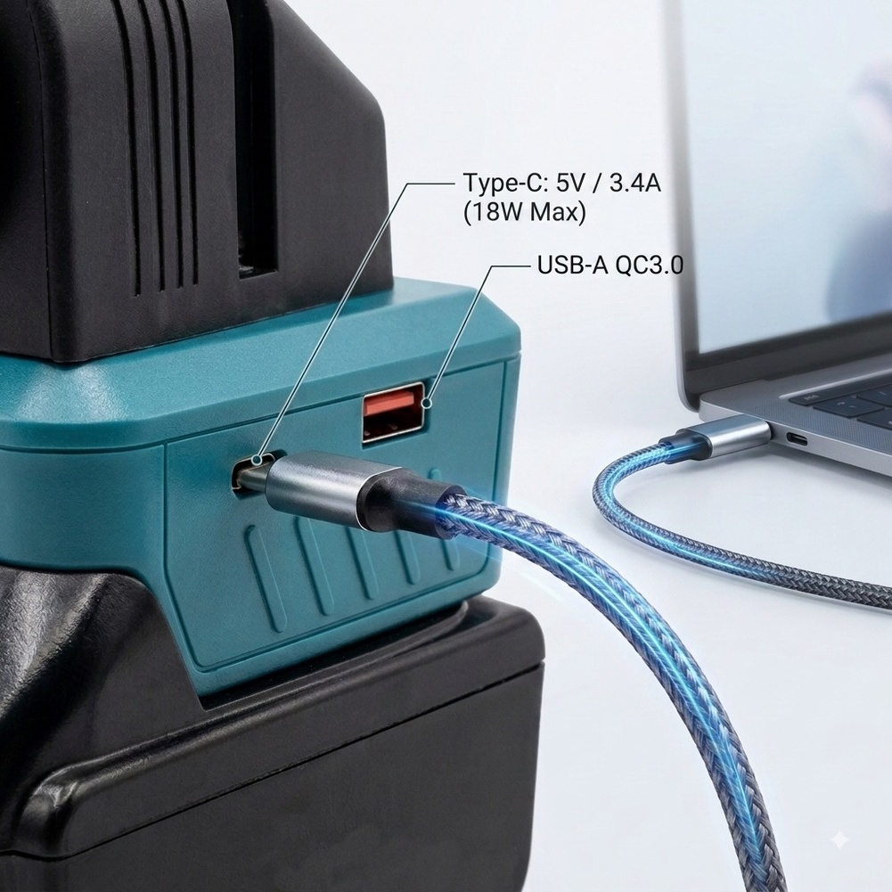 Adapter konwertera baterii 15- – Tools Qc recenzja i cena