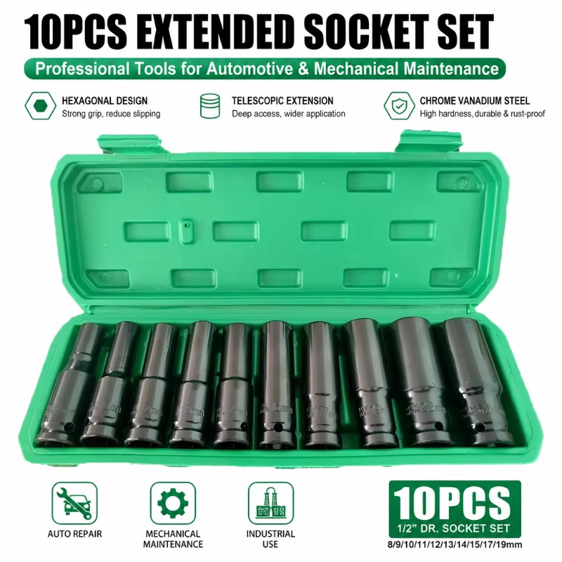 Zestaw 10 szt. głębokich nasad – Tools Set Workshop recenzja i cena