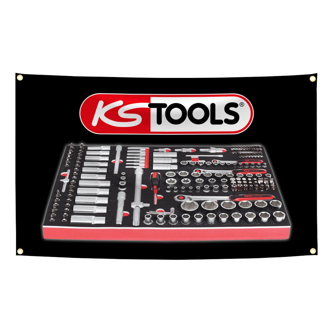 Gobelin z flagą marki KS TOOLS – Workshop Tools Brand recenzja i cena