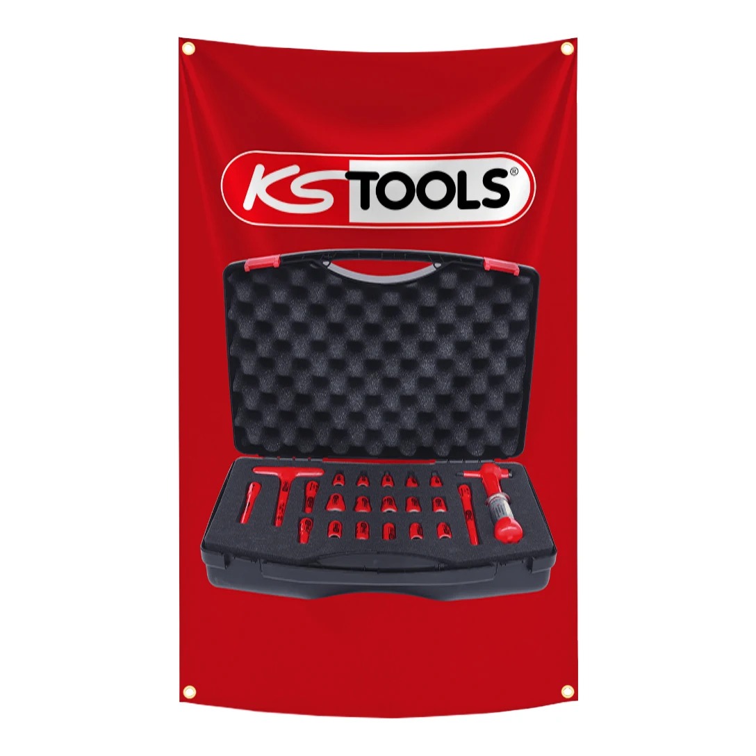 Flaga marki KS TOOLS, gobelin, – Ks Tools Workshop recenzja i cena